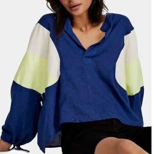 Free People We The Free Beating Hearts Colorblock Top Size Medium
